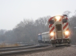 Metra round the curve at Wheaton